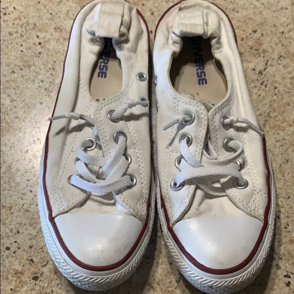 Size 5, ankle high slip on converse